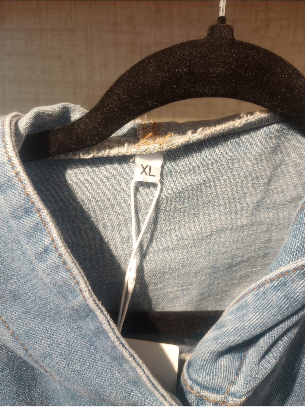 Women's Light Blue Hooded Denim Jacket - Picture 4 of 9